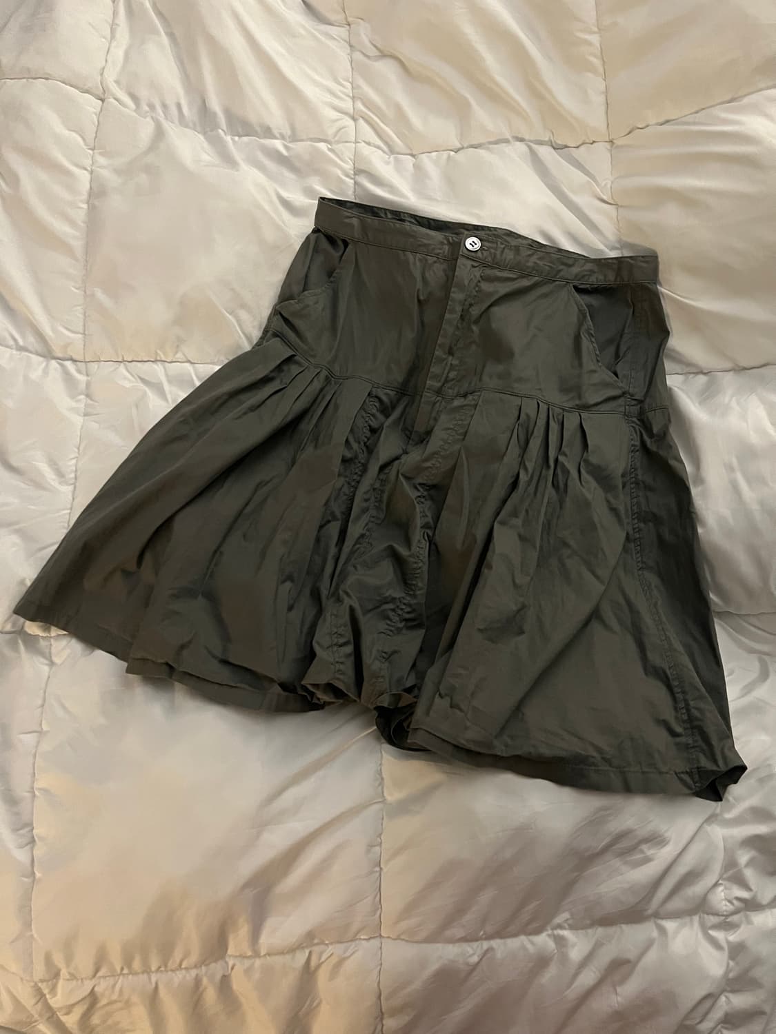 Zucca 주카 카키 주름 반바지 상품이미지1
