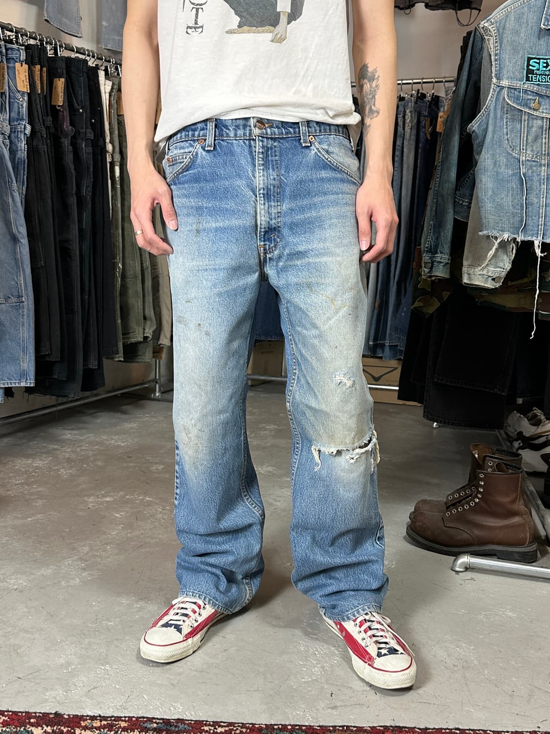 90's USA Made 빈티지 리바이스 517 오렌지탭 부츠컷 상품이미지1