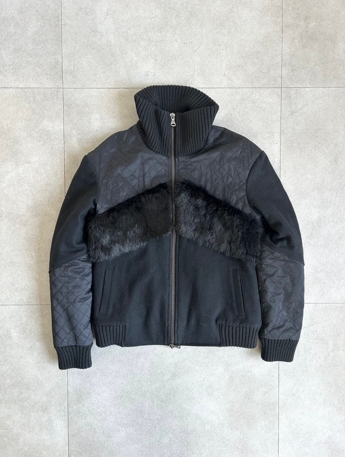 발망 퍼 하이넥 봄버 자켓 상품이미지5