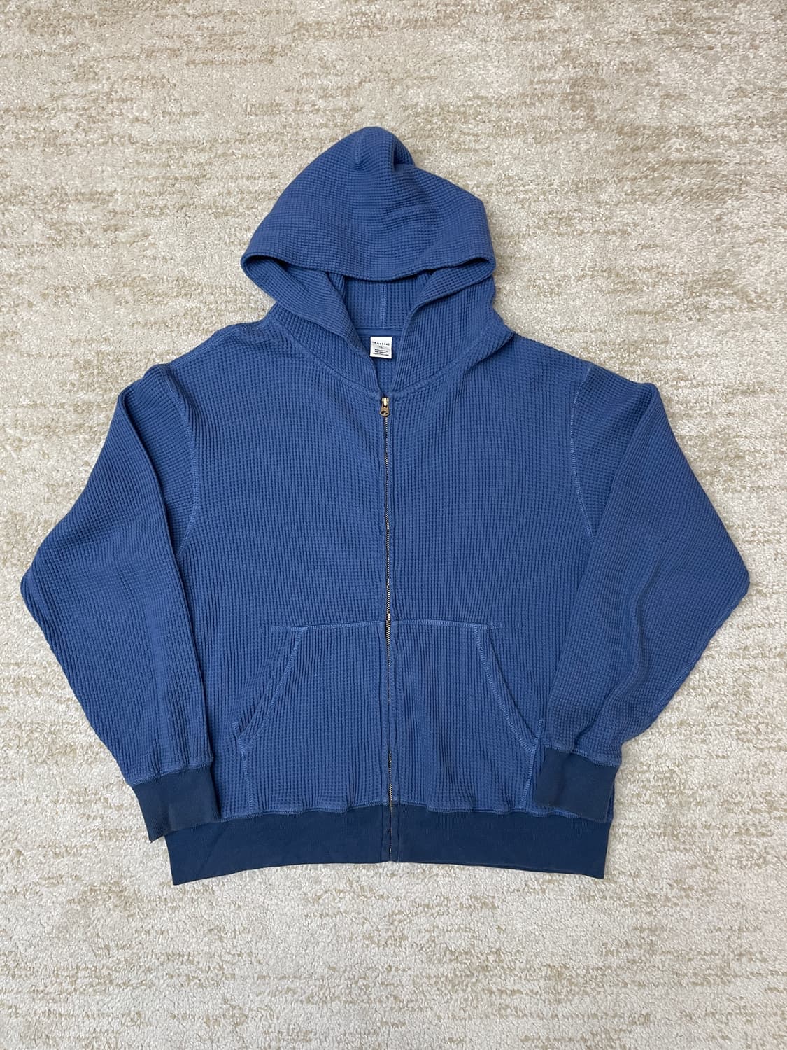 [M] Khakis 카키스 와플 후드집업 라이트 네이비   상품이미지1