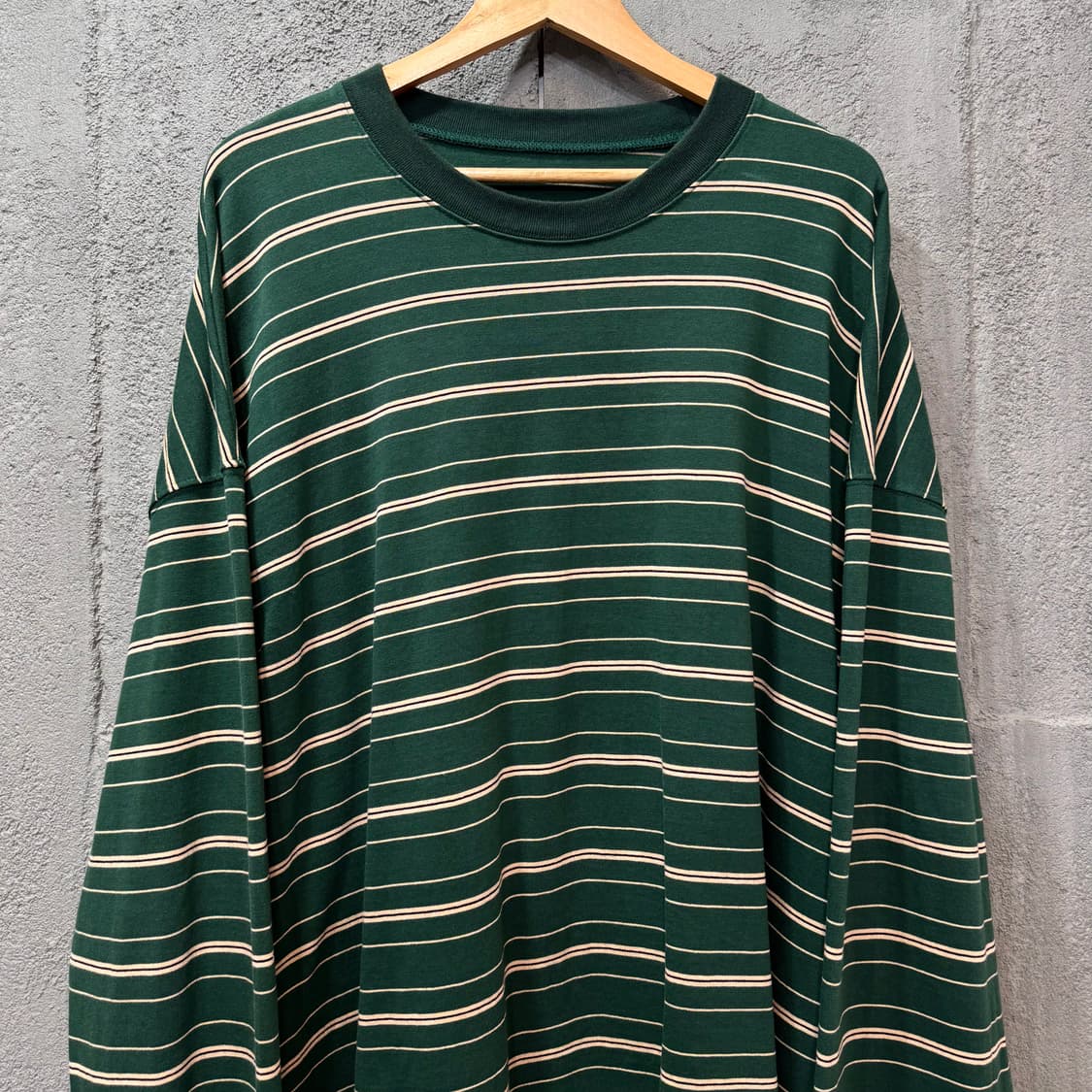 오버사이즈 스트라이프 롱슬리브 티셔츠 (2XL)   상품이미지2