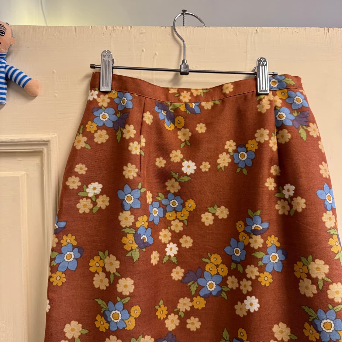 플라워패턴 롱 린넨스커트 상품이미지1