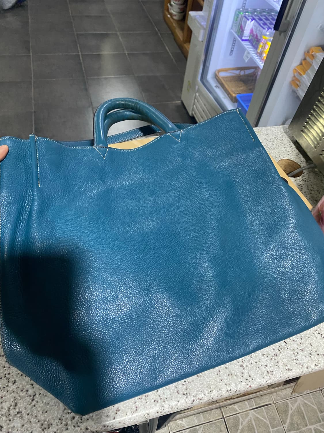 상태 좋은 청록색 리얼 빅백 상품이미지2