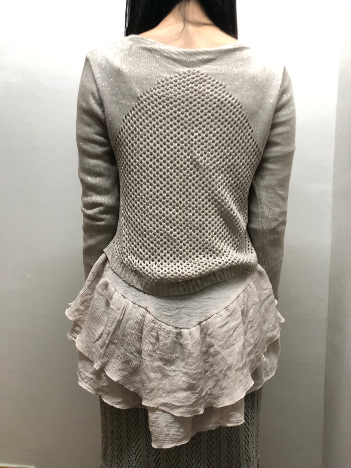 빈티지 라이트 그레이 프릴 원피스 상품이미지6