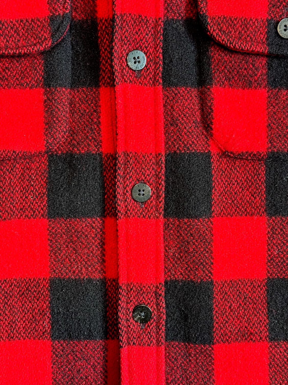 90s USA Made 브룩스 브라더스X울리치 버팔로 체크 셔츠 상품이미지4