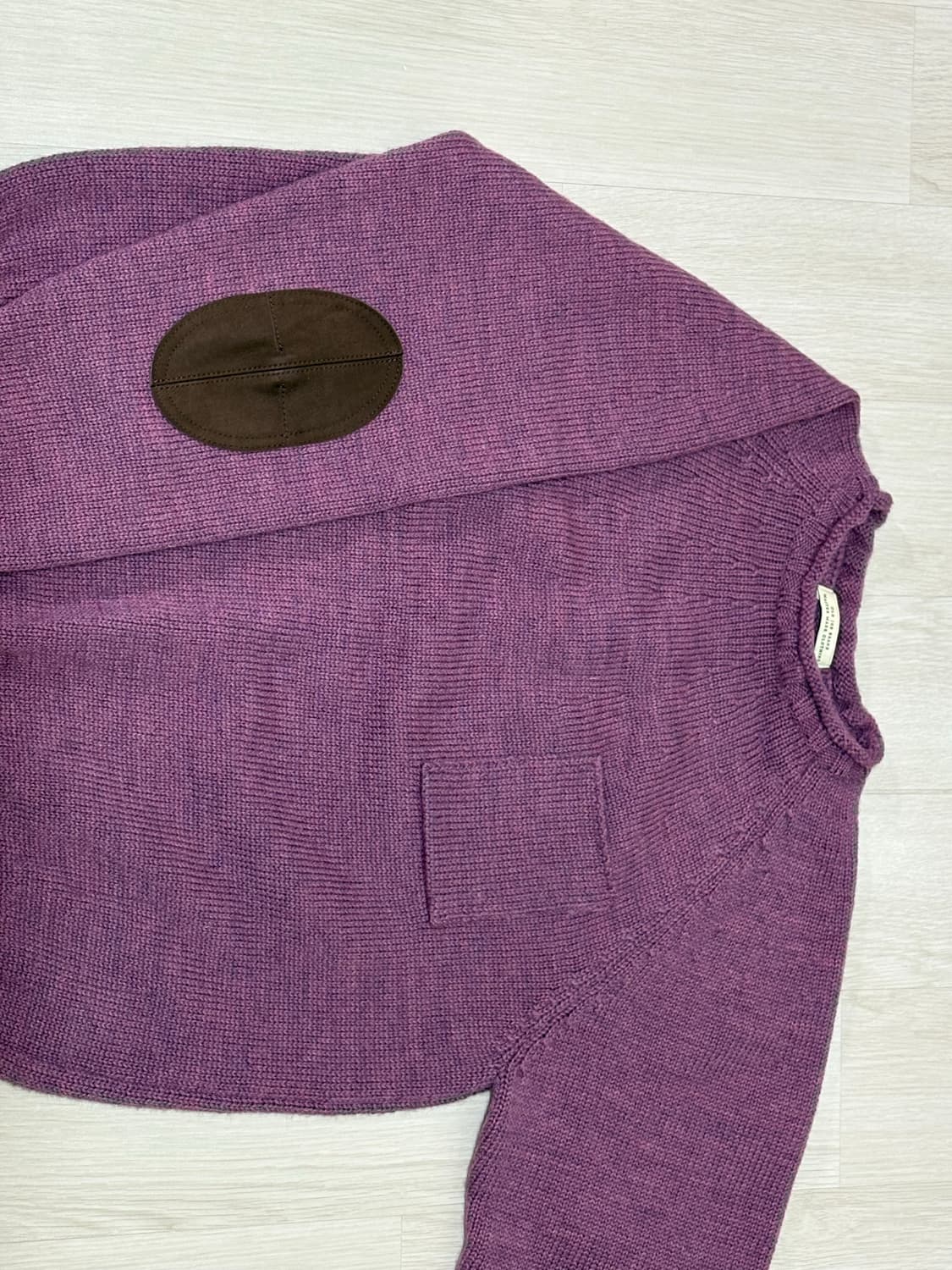올드조 Tweedy Yarn Roll-neck Sweater - Plum 상품이미지1