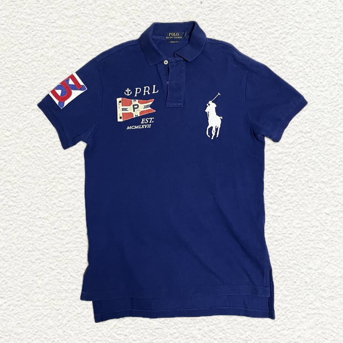 폴로 랄프로렌 커스텀핏 네이비 카라티 S 상품이미지1