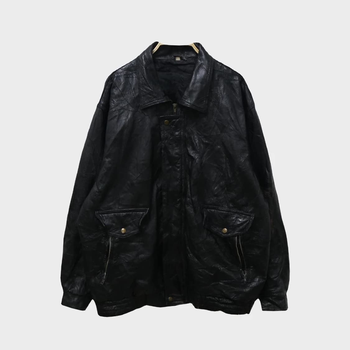 빈티지 패치워크 레더 가죽 자켓 62458 상품이미지1