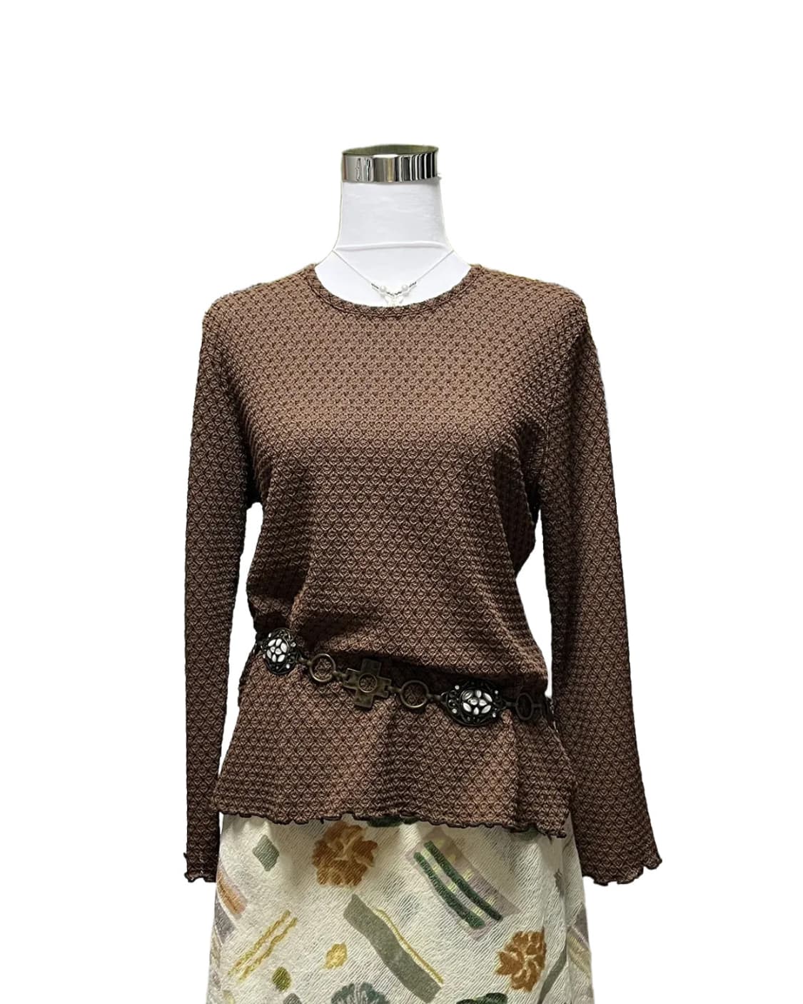 Wavy brown top 상품이미지4