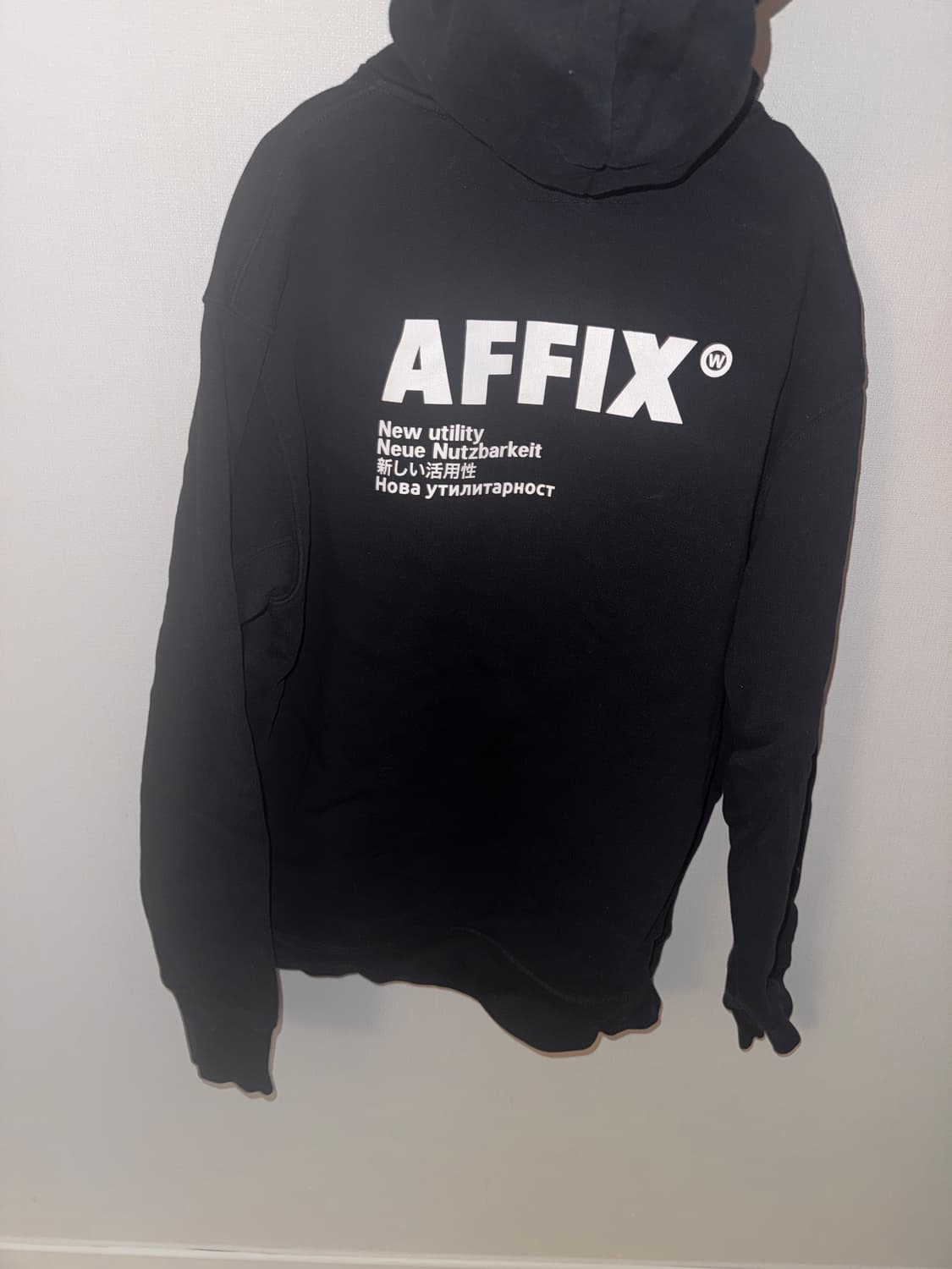 AFFIX Hoodie Utility Black / White L 상품이미지4