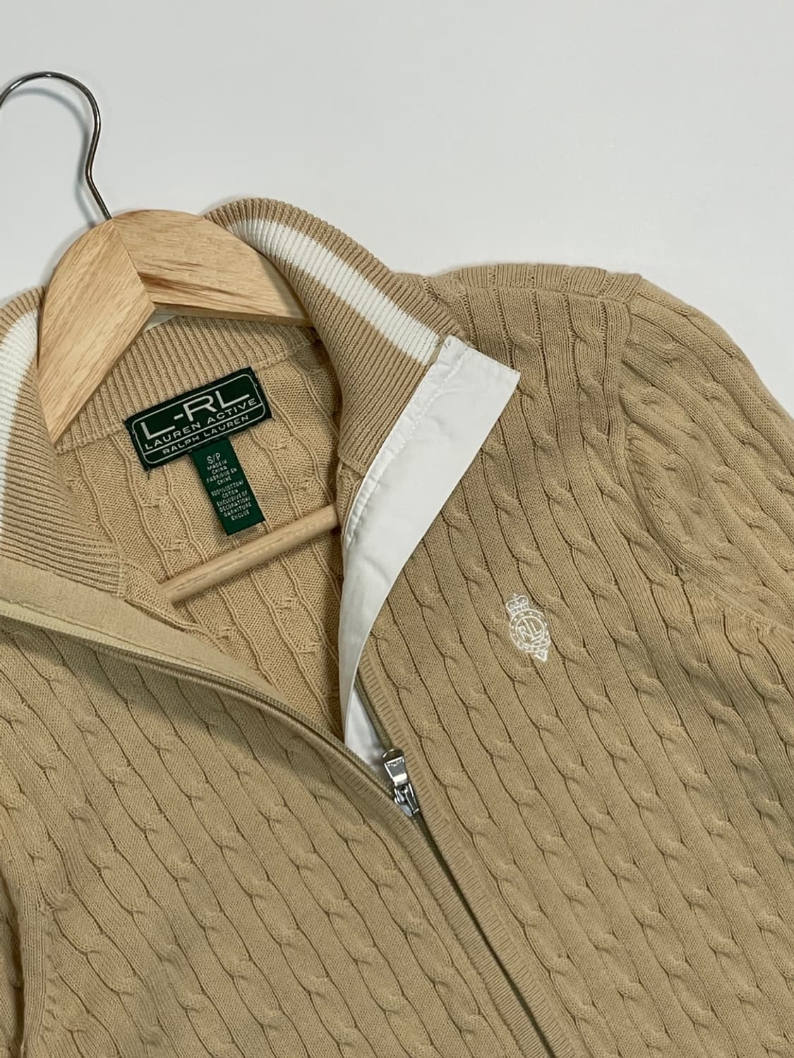 폴로 랄프로렌 꽈배기 니트 집업 상품이미지6