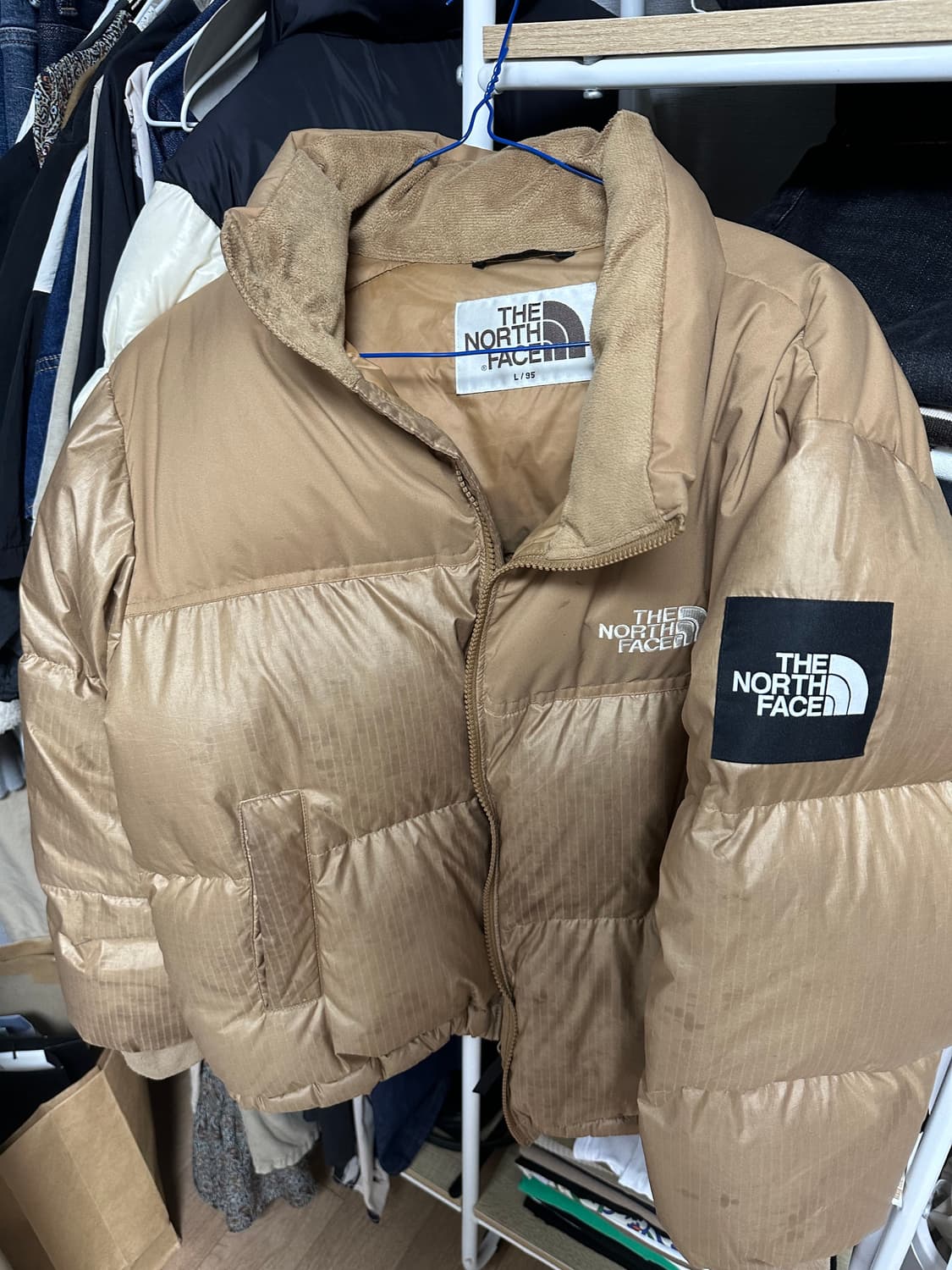 노스페이스 노벨티 눕시 다운자켓 베이지 브라운(L) 상품이미지4