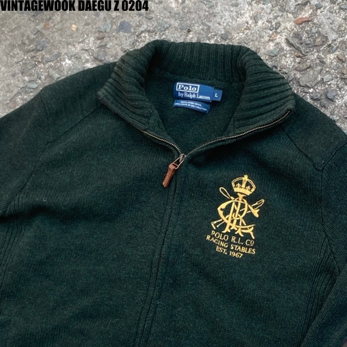 폴로 니트 집업 자켓 L 100 상품이미지2
