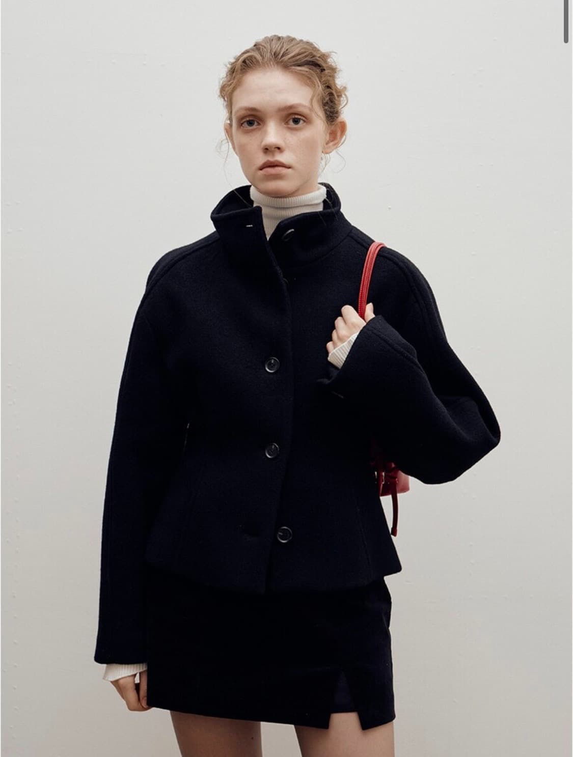 레이브 하이넥 숏코트 s 판매합니다 상품이미지1