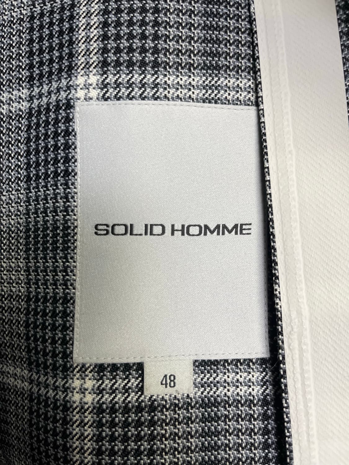 솔리드옴므 테이핑 체크 맥코트 48사이즈 상품이미지6