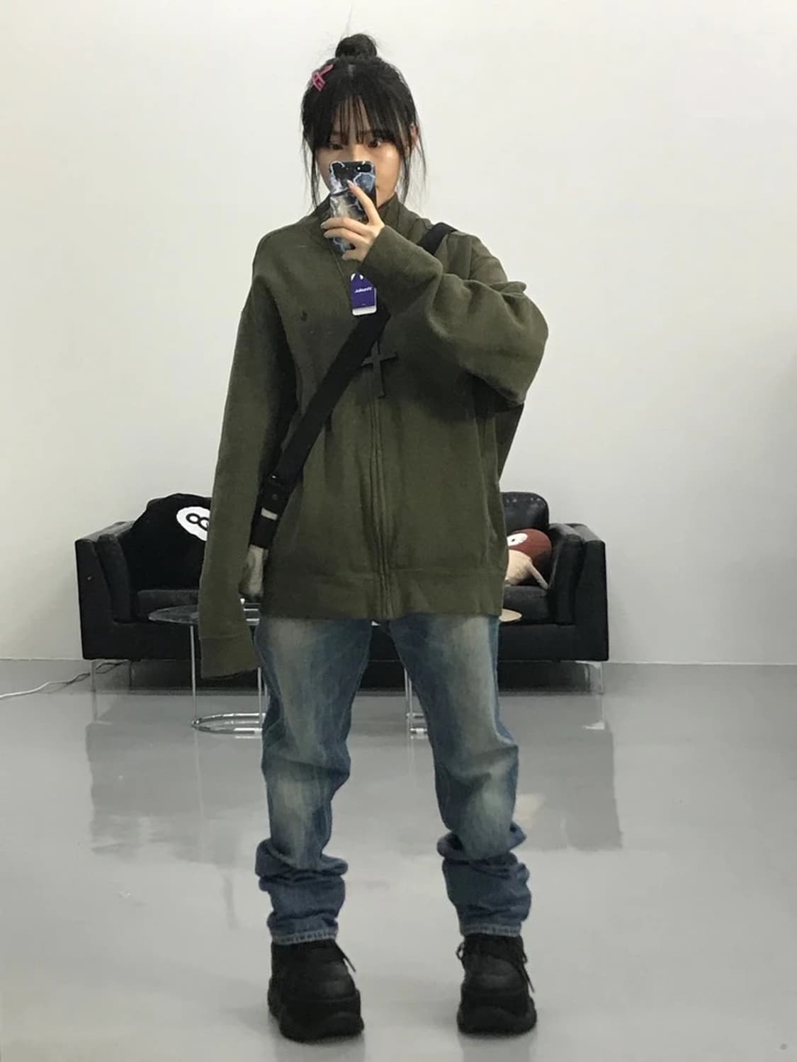 폴로랄프로렌 카키 코튼 집업 상품이미지1