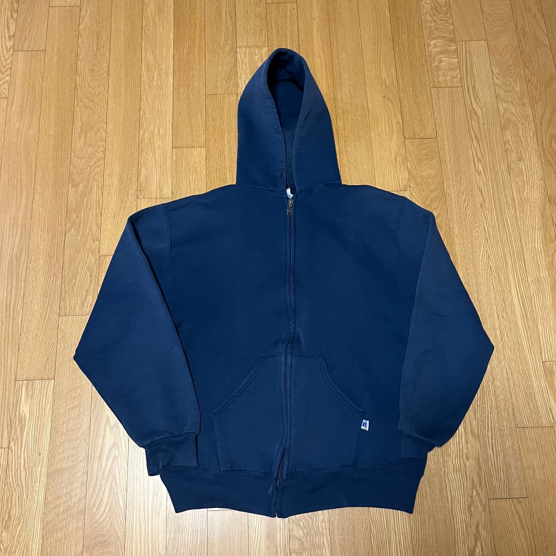 [L] 90s 빈티지 러셀 후드집업 네이비 상품이미지2