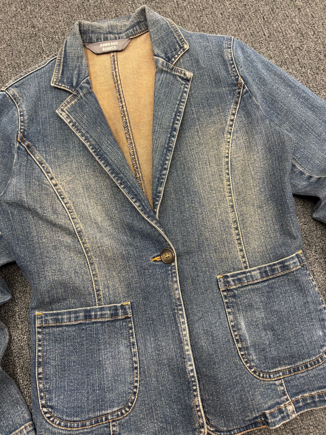 M)Japanese vintage 여성 데님 블레이저 자켓 상품이미지2