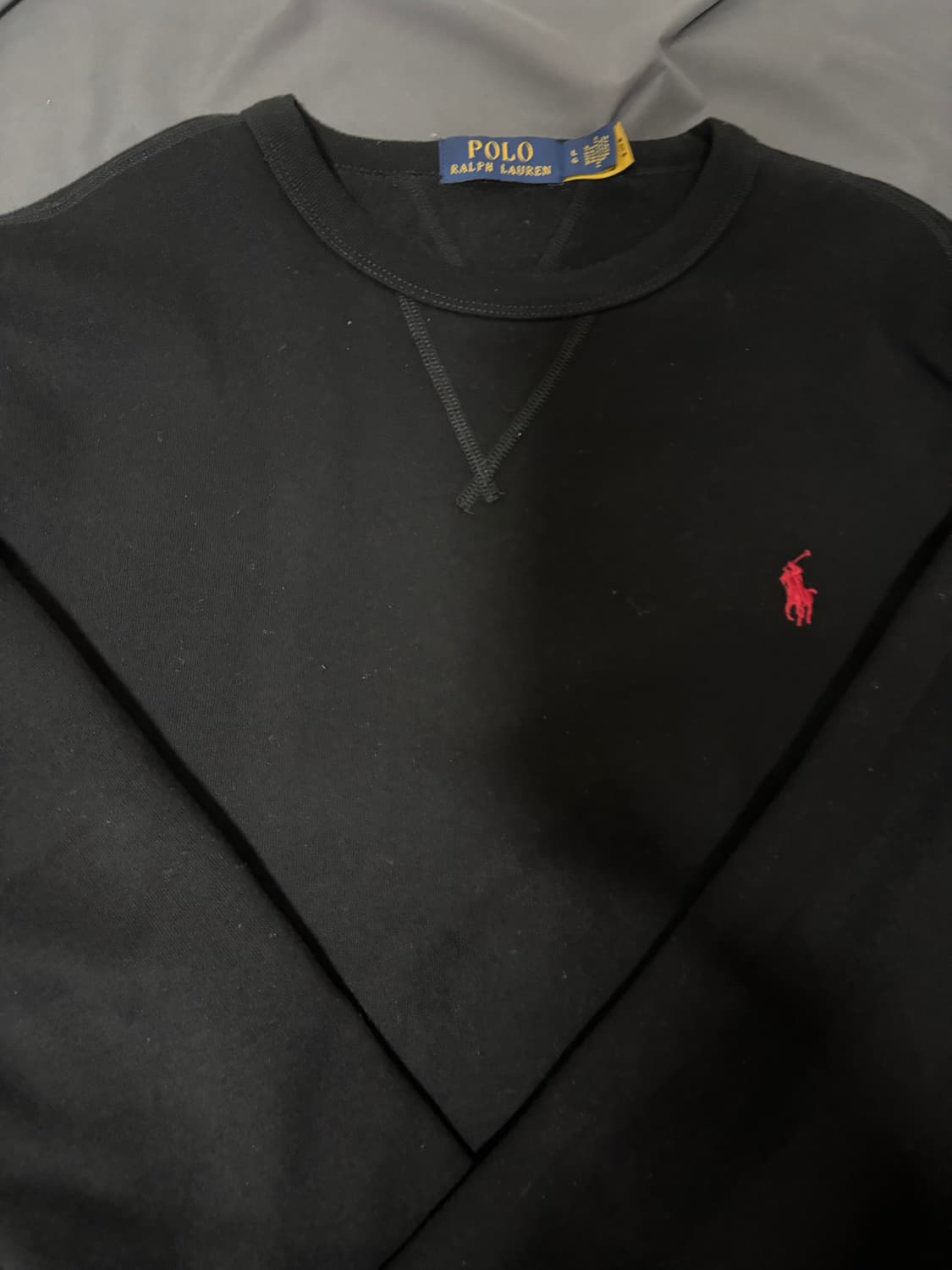 폴로 맨투맨 블랙 L 상품이미지1