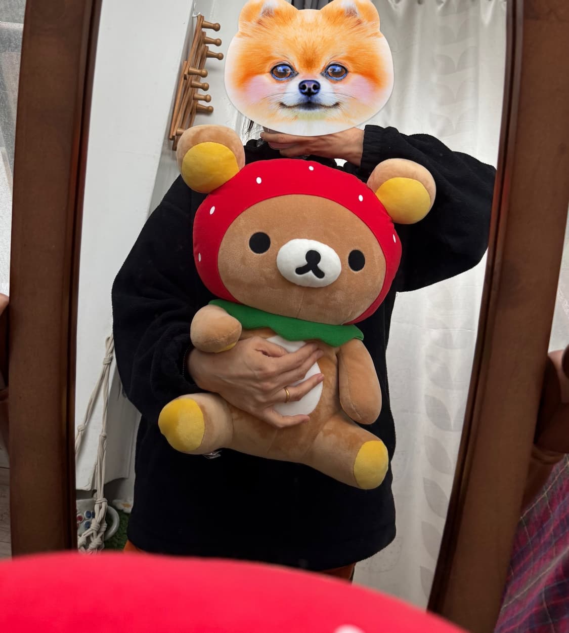 빈티지고전 대형 48cm 리락쿠마 딸기봉제인형 상태좋음 상품이미지1