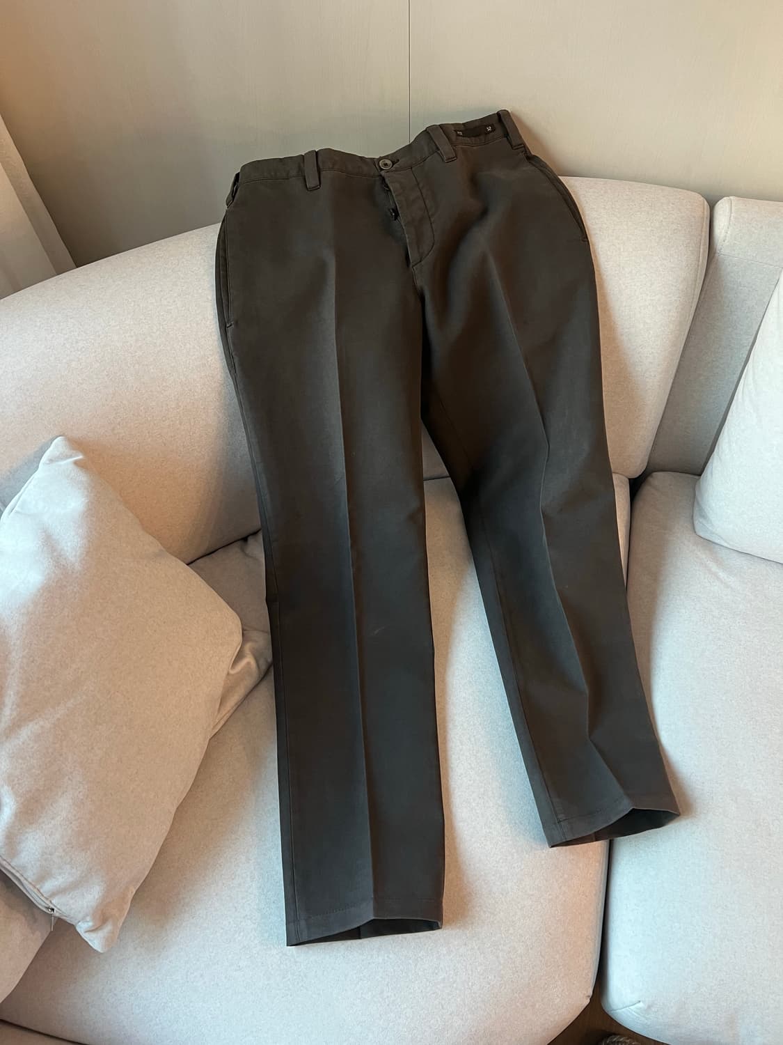 PT01 다크브라운 코튼 팬츠 상품이미지8