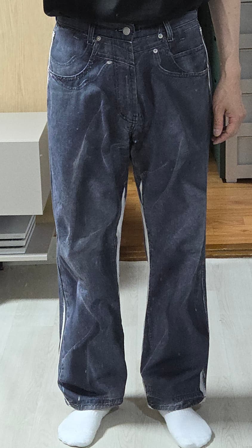 (착샷) 타이핑 미스테이크 디지털 워싱 데님 상품이미지7