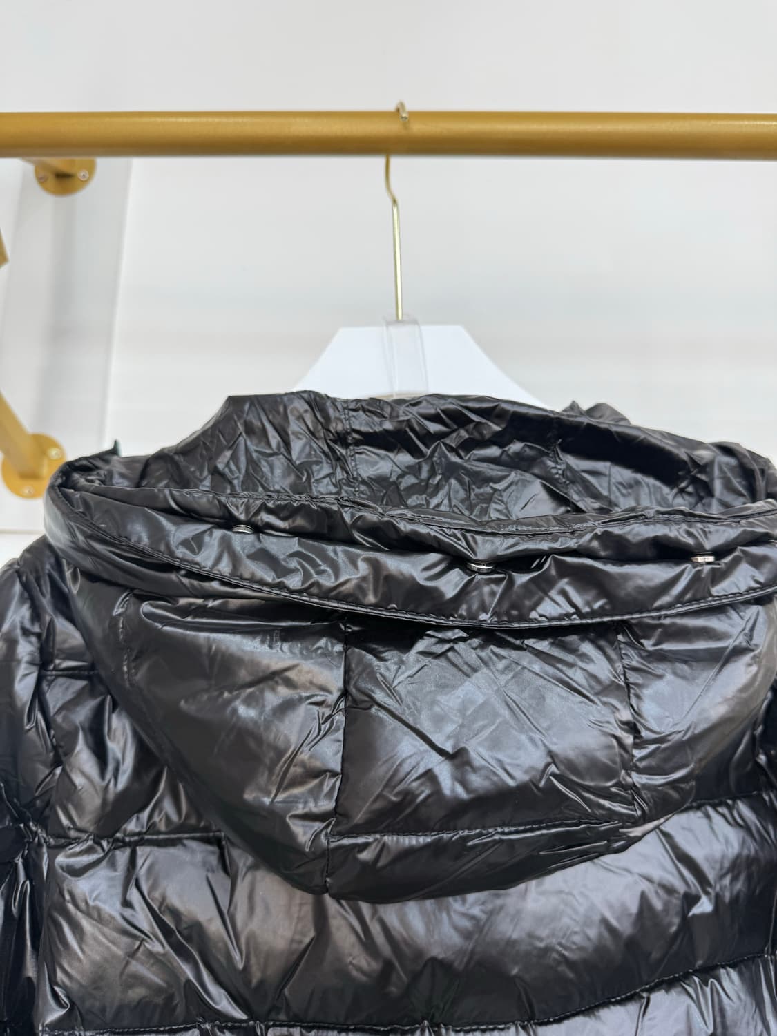 블랙 여성 오리털 패딩 벨티드 자켓 44~66 상품이미지6