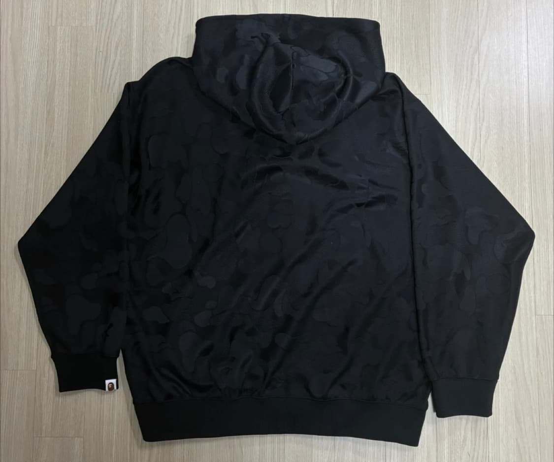 베이프 솔리드 카모 자카드 후드집업 블랙 XL 새상품 상품이미지2