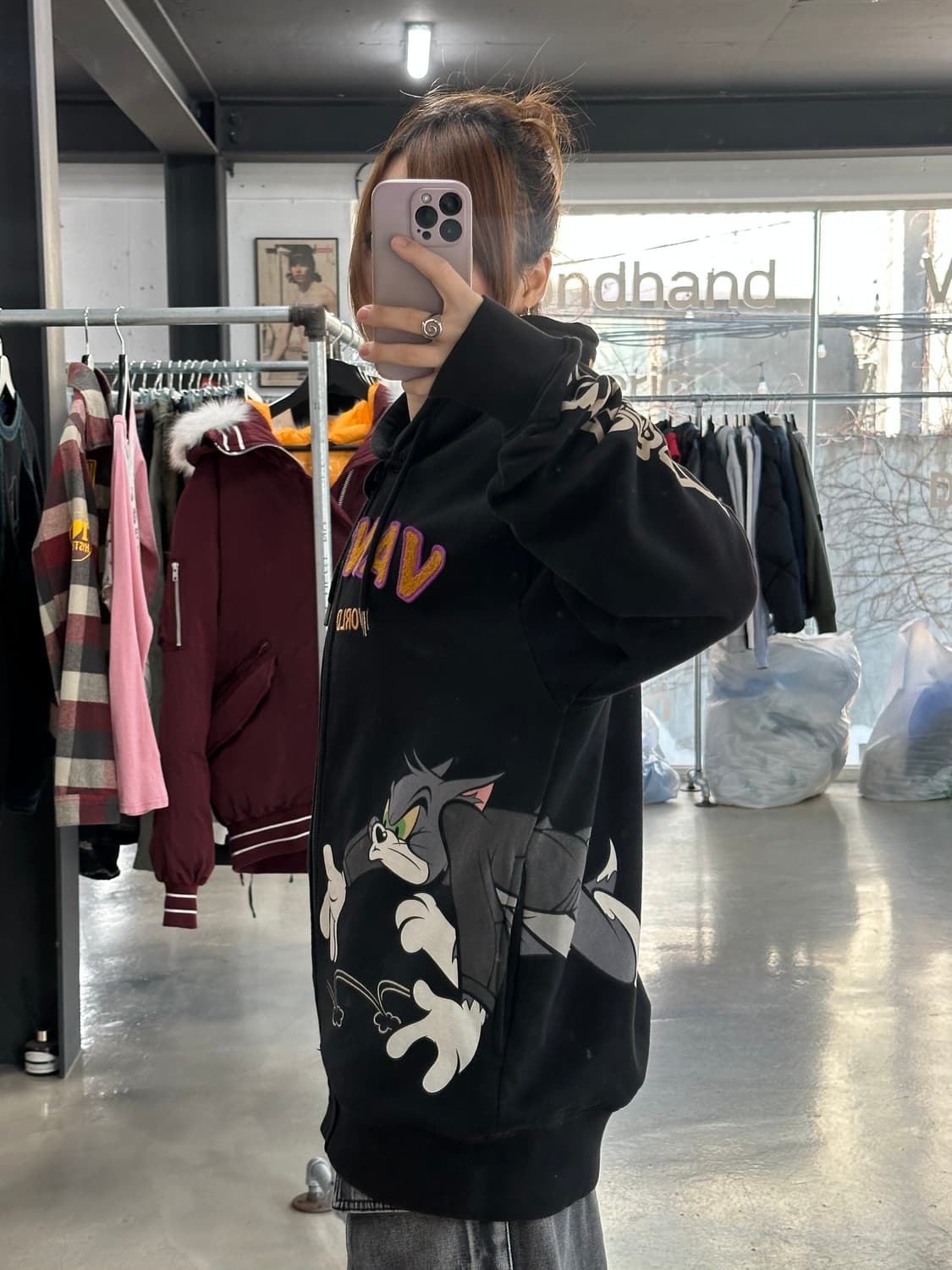 벤슨 x TOM&JERRY 자수 후드집업 상품이미지4