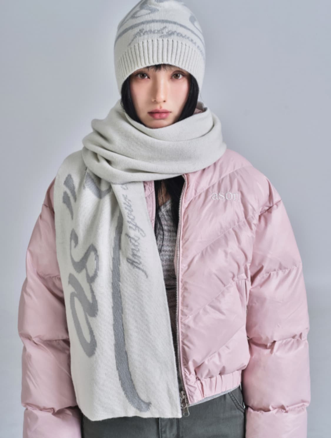 애즈온 크루 리버시블 캐시미어 머플러 상품이미지6