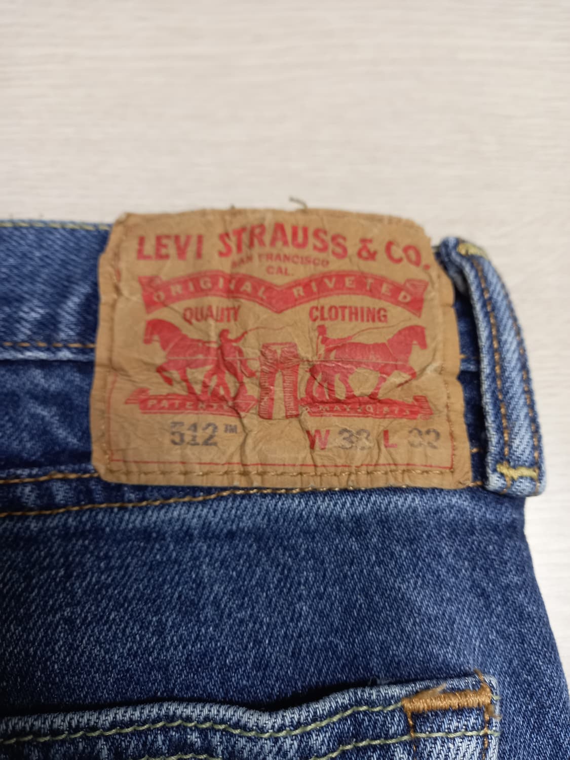 39 리바이스512 멕시코 데미지워싱 스판 슬림일자진 39-11 상품이미지5