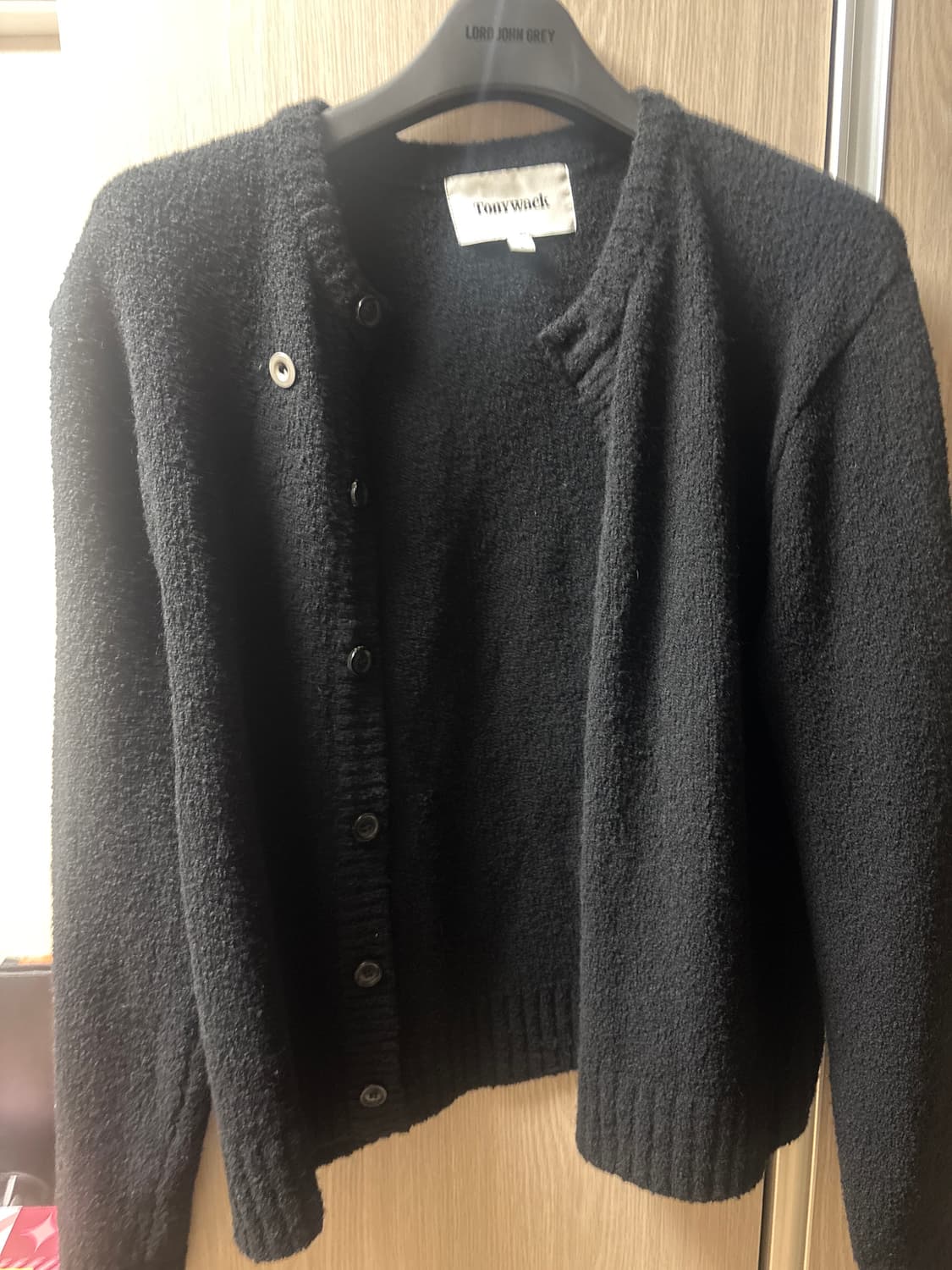 토니웩 알파카 가디건 블랙 L사이즈 상품이미지1