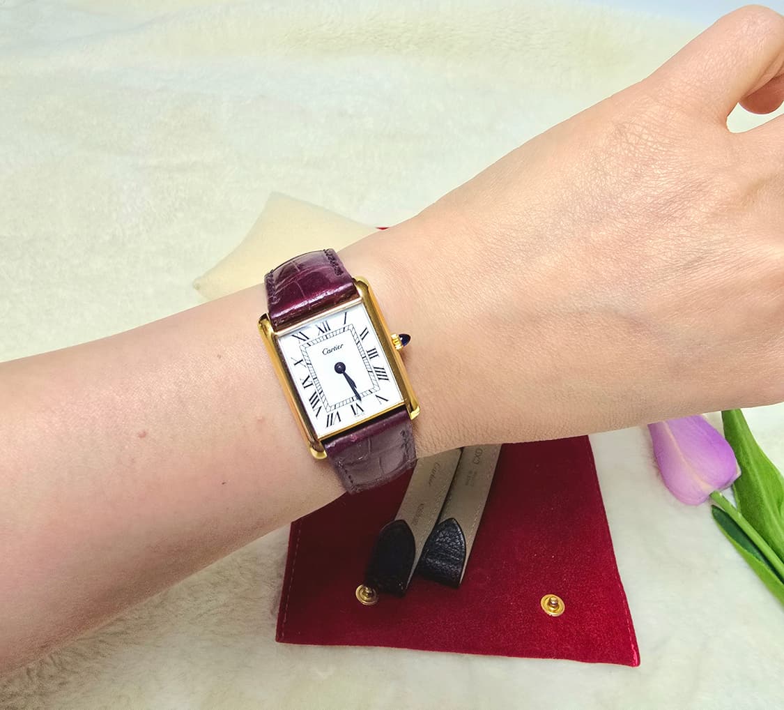 까르띠에탱크머스트시계 L사이즈 정품  상품이미지3