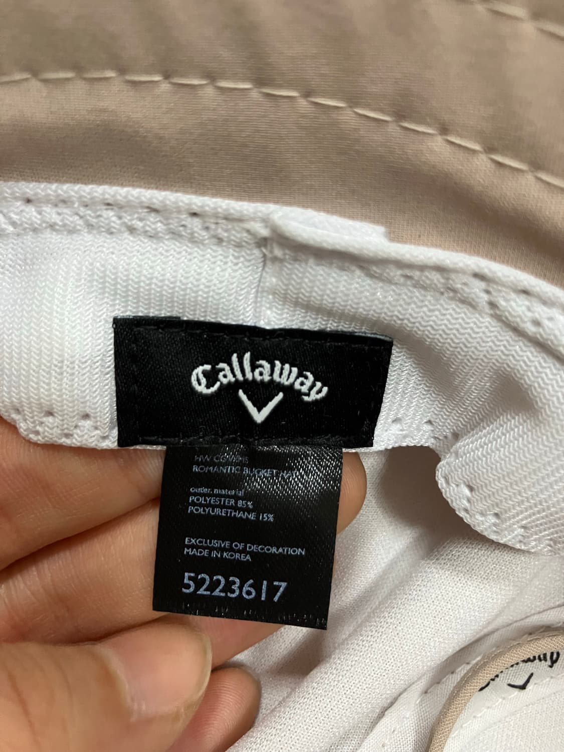 캘러웨이 리본 버킷 모자 베이지 M 상품이미지5