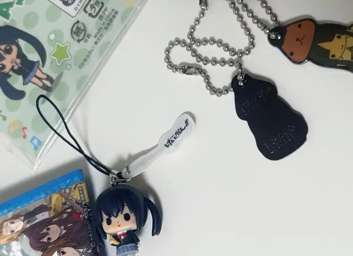 5종 케이온 카피바라상 메탈 키링 리츠 미오 아즈사 러버 스트랩 상품이미지3