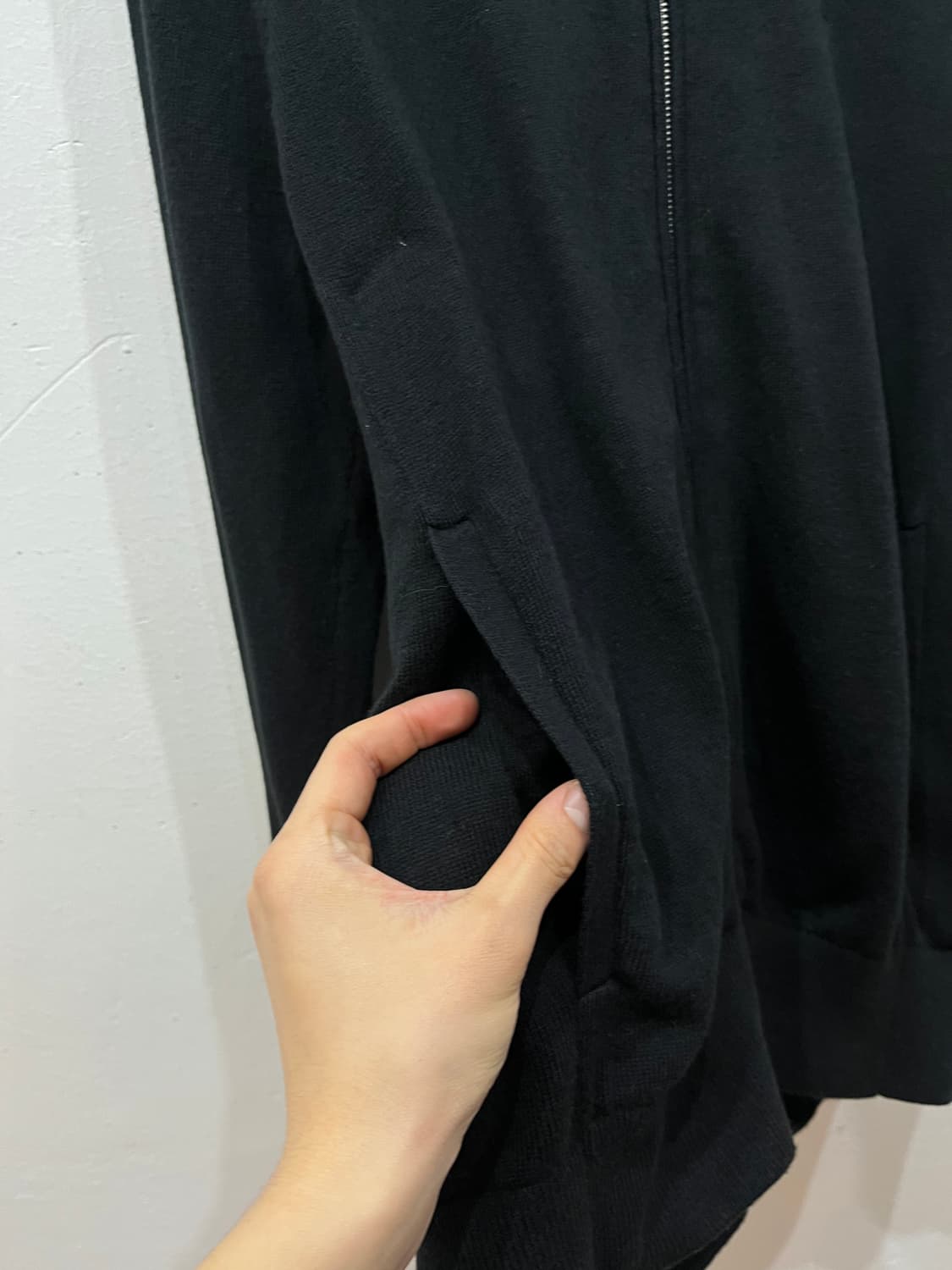 캘빈클라인 코튼 캐시미어 로고 니트집업 M 상품이미지4