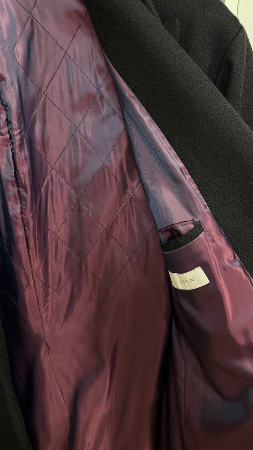 주앙옴므 피크드라펠 코트 블랙 상품이미지3