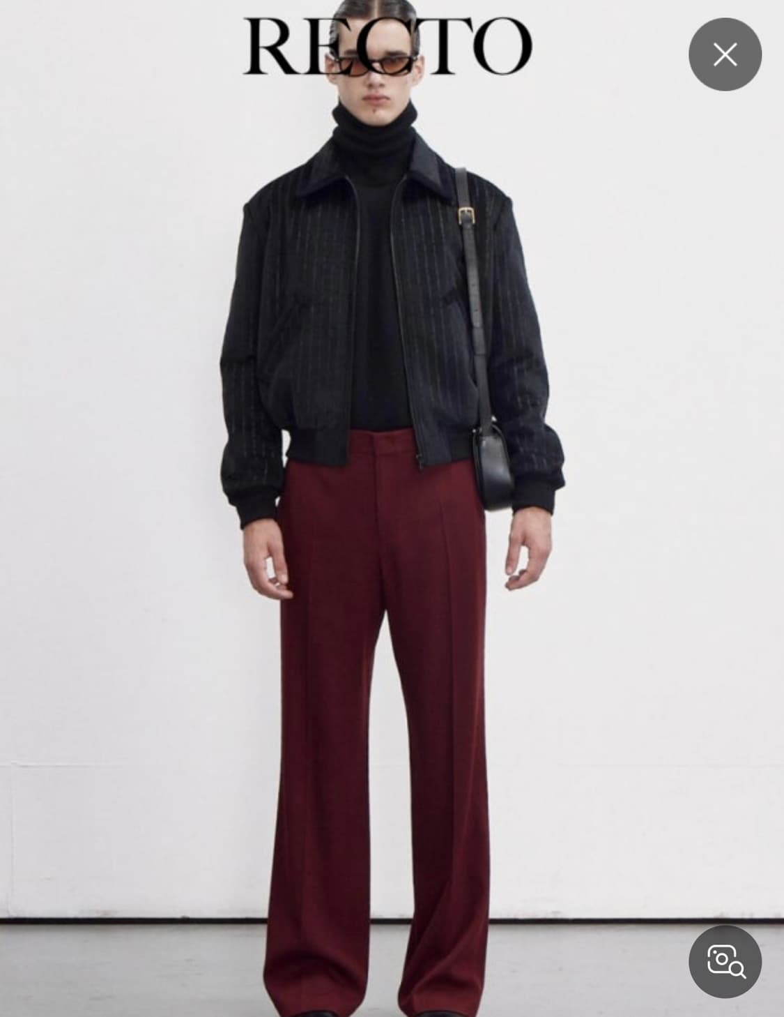 렉토 콘트라스트 벨벳 자켓 M 사이즈 판매 상품이미지1