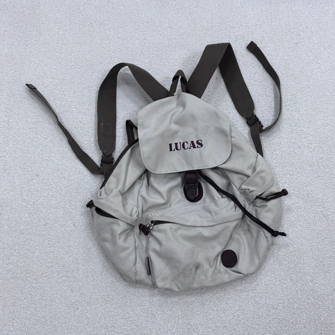 실측확인 루카스 빈티지 백팩 0316E 상품이미지1