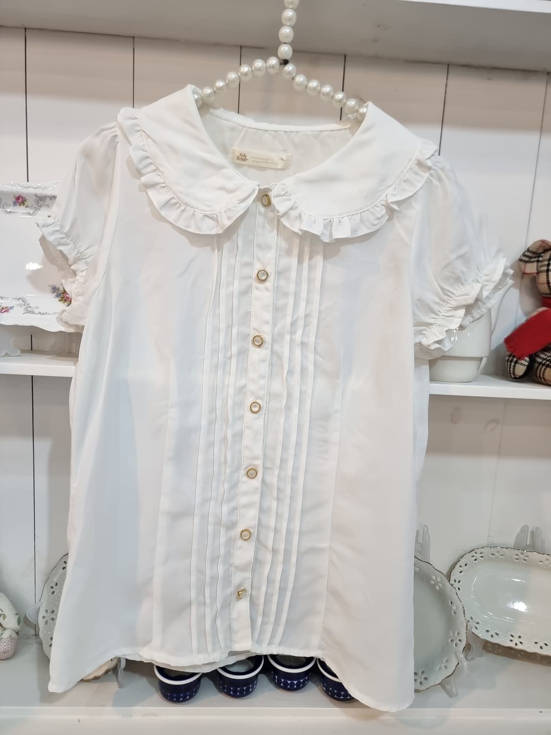 Ank Rouge(앙크루즈) 빅카라 프릴 블라우스 상품이미지3