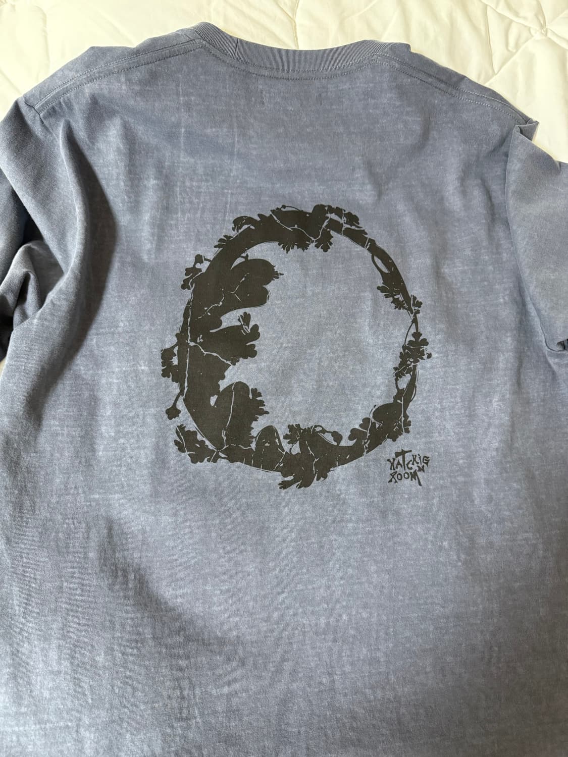 해칭룸 플로럴 에그티 다이드 블루 롱슬리브 상품이미지3