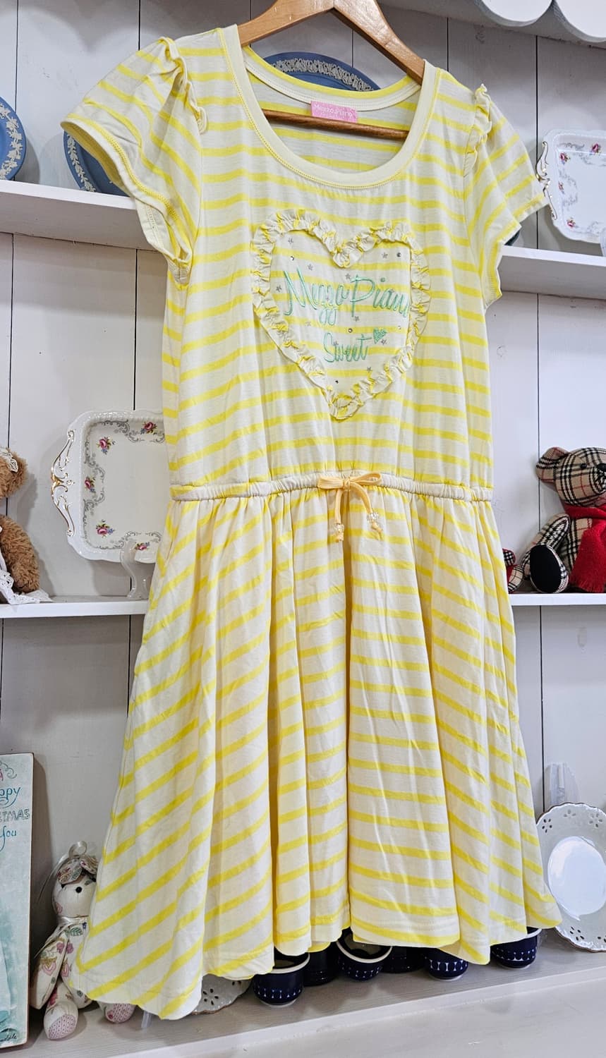 Mezzo Piano 옐로우 스트라이프 원피스 상품이미지2