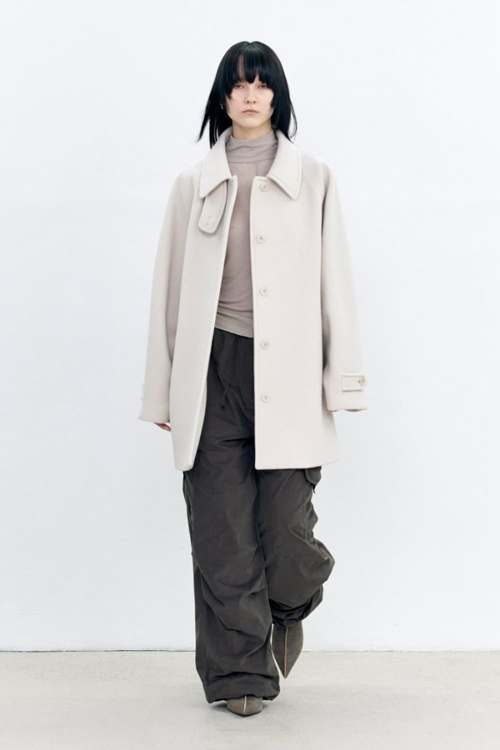 (XS) 인사일런스 우먼 소프트 하프 발마칸 코트 상품이미지1