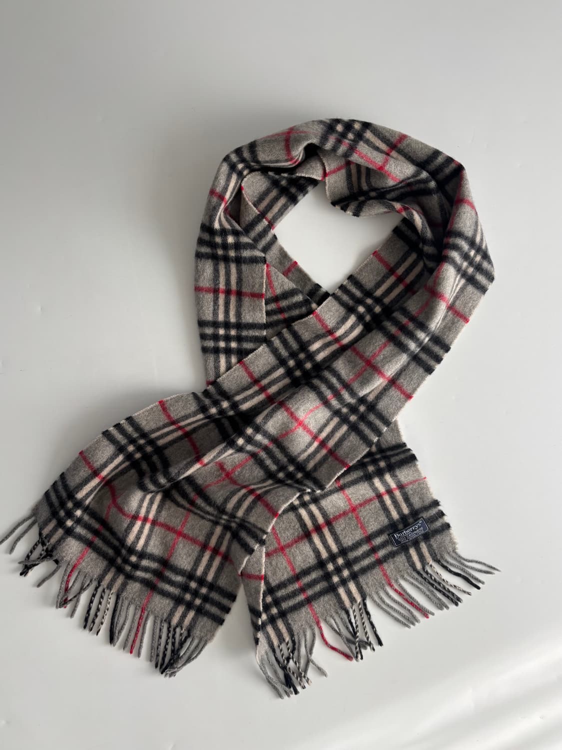 Burberry 버버리 그레이 노바체크 캐시미어 머플러 상품이미지1