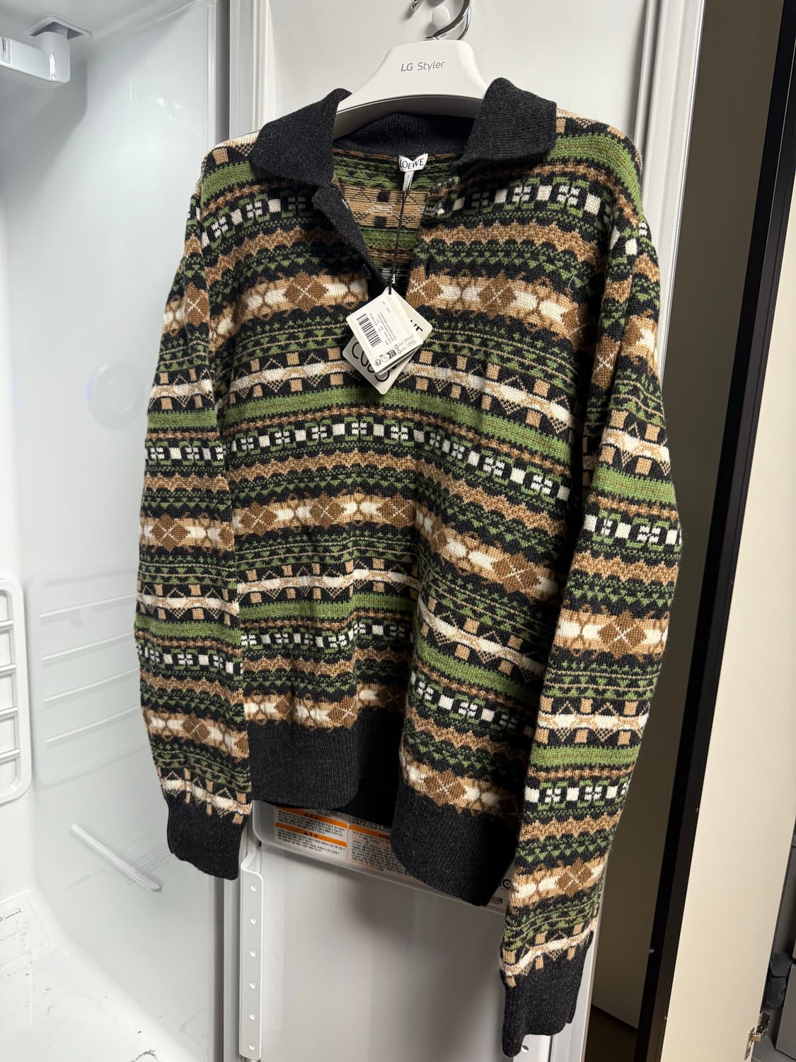 로에베 25SS 울 자카드 폴로 니트 상품이미지3