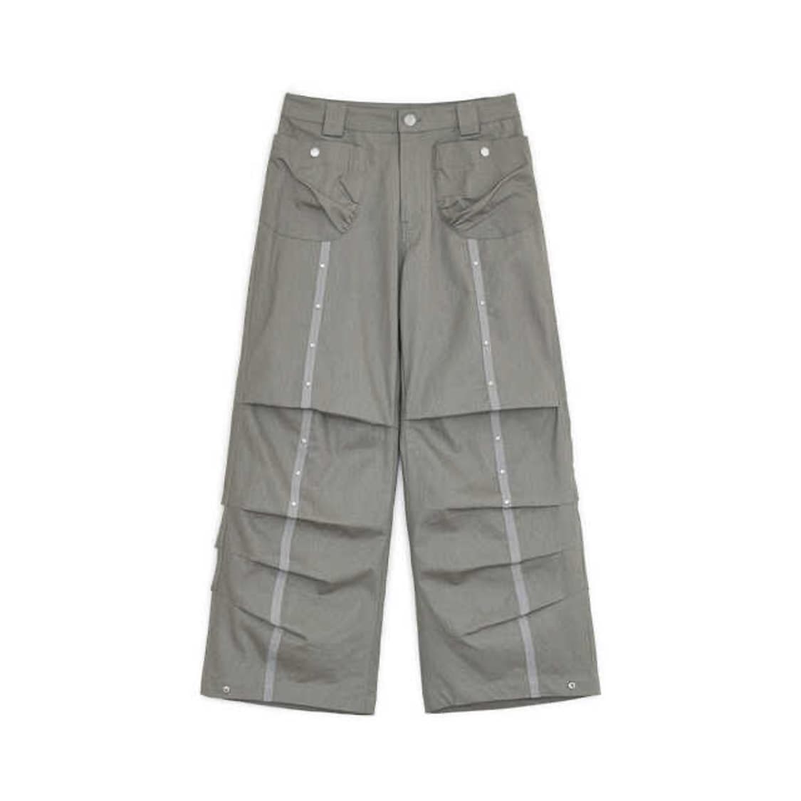 [M] 허그유어스킨 스타 스터드 라인 팬츠 그레이 상품이미지1