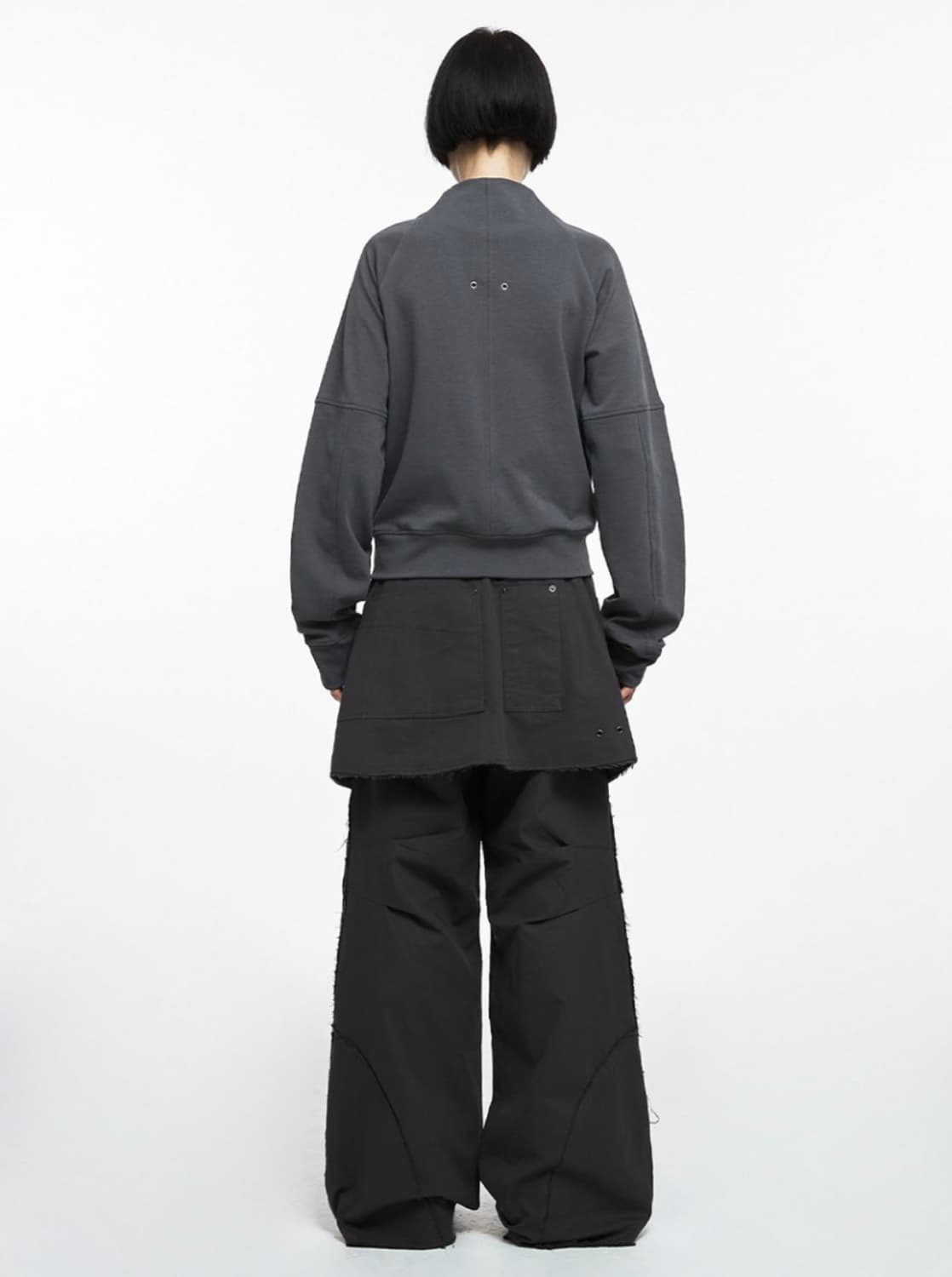 나체 ZIP DETAIL TRACK JERSEY CHARCOAL 상품이미지3