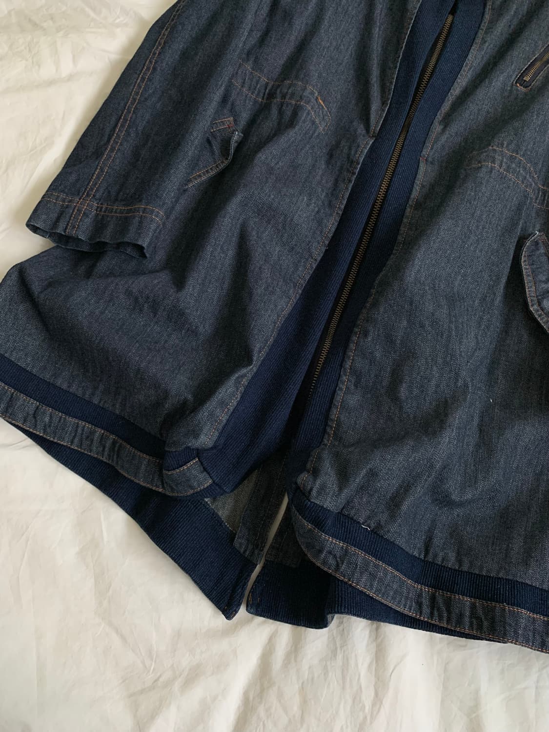 데님 쁘띠넥 롱자켓 상품이미지3