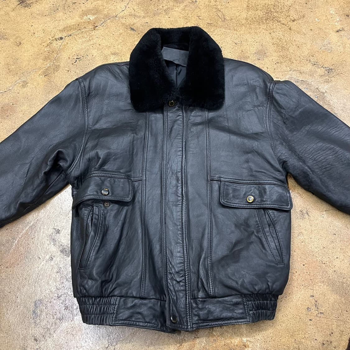 [ L ] 빈티지 퍼카라 가죽 레더 자켓 b18 상품이미지3