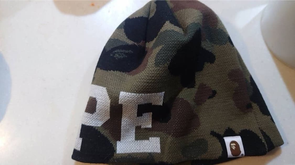 베이프 1ST 카모 니트 비니 그린 상품이미지3